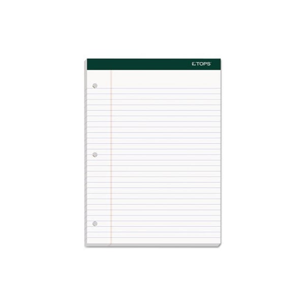 Tops Business Forms TOPS, DOUBLE DOCKET RULED PADS, WIDE/LEGAL RULE, 8.5 X 11.75, WHITE, 6PK 63437 - main